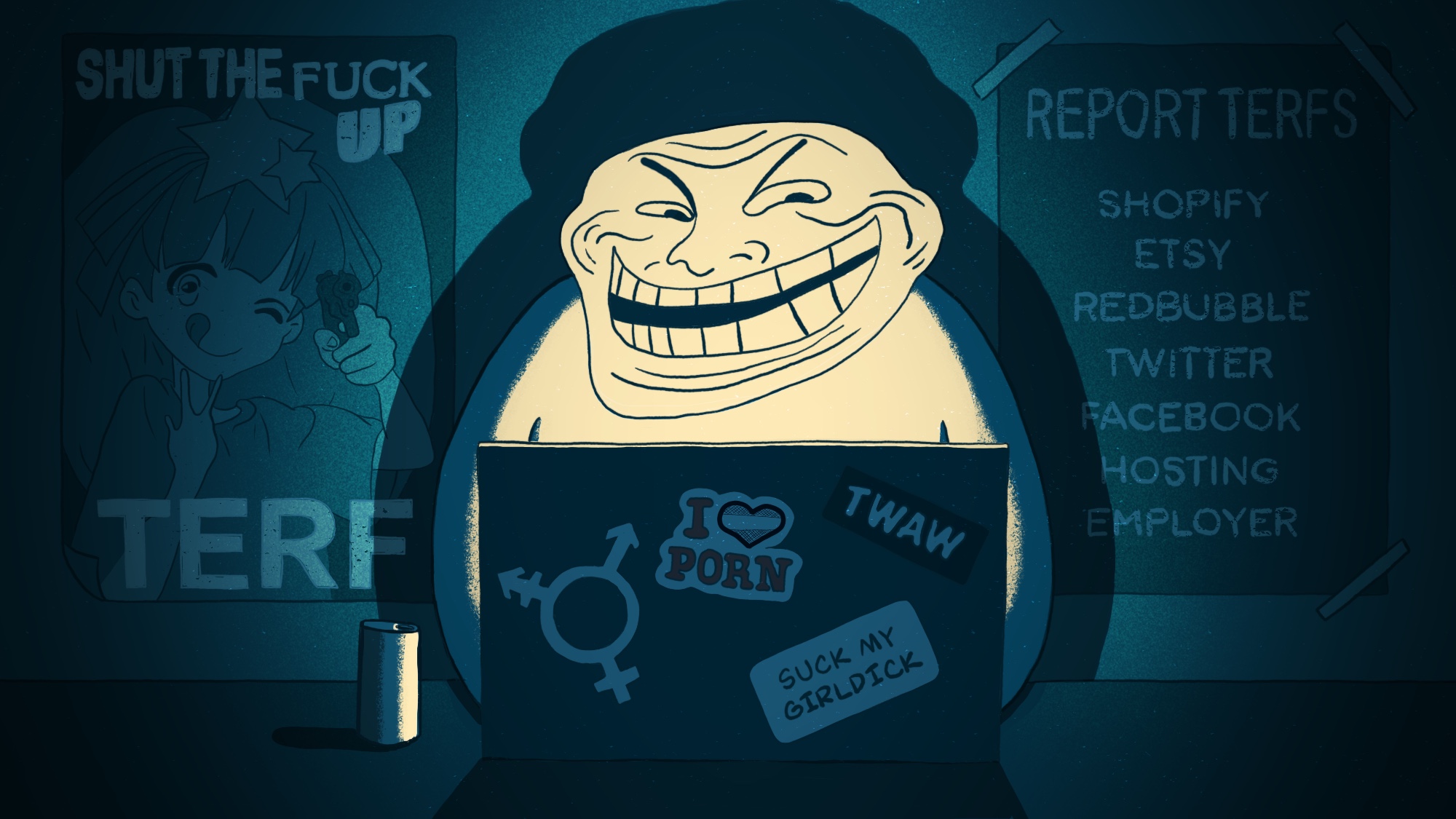 internet trolls article illustration